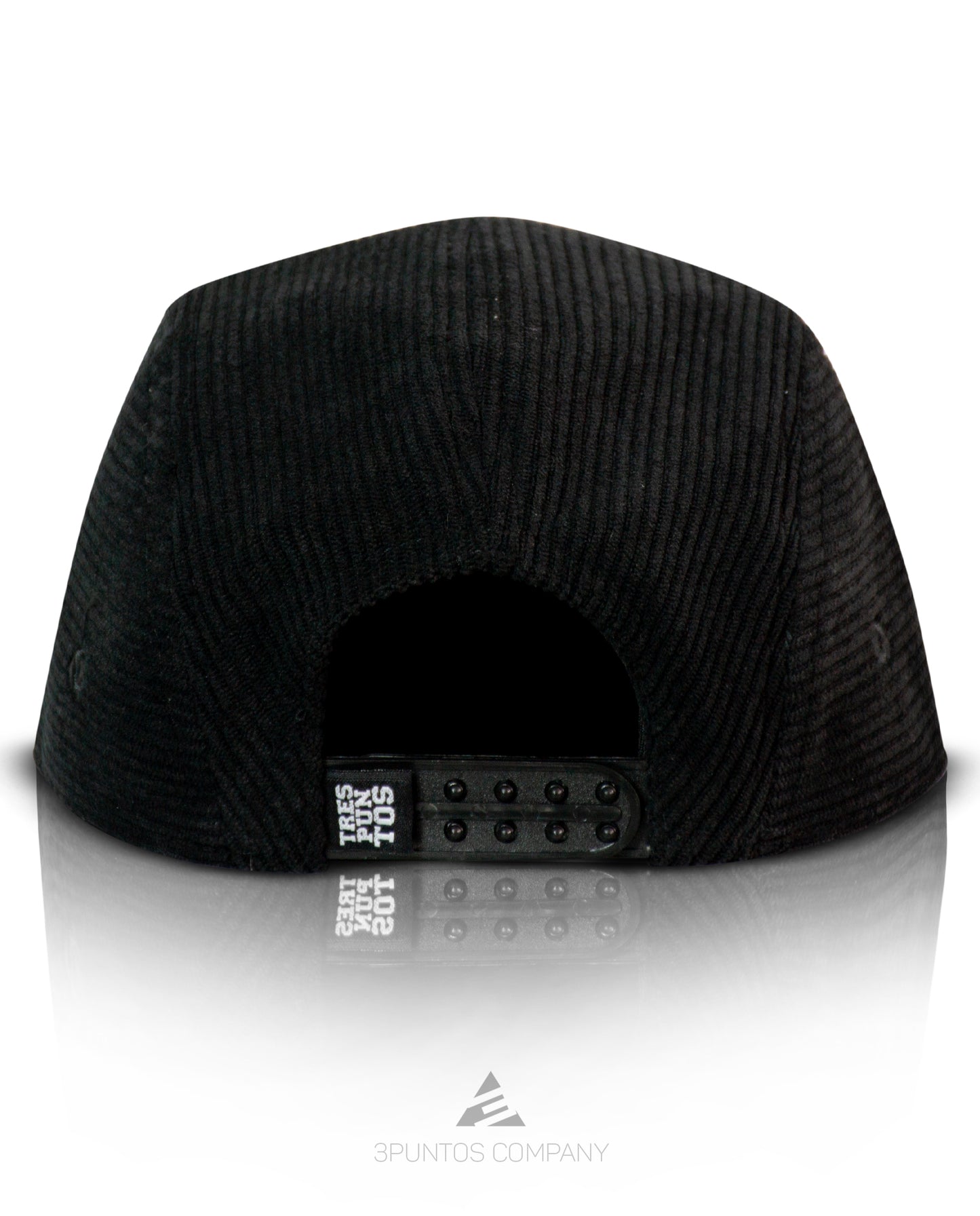 Gorra 5 Paneles Negra Pana