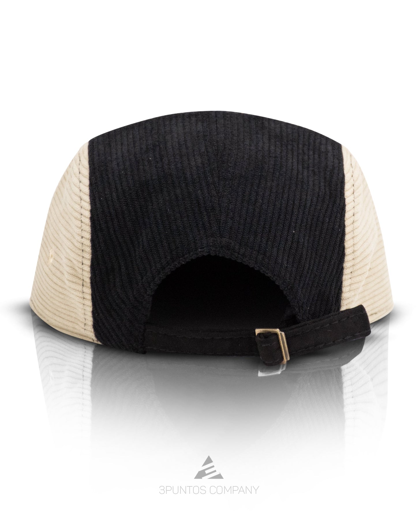 Gorra 5 Paneles Beige - Negra Pana - 3PUNTOS