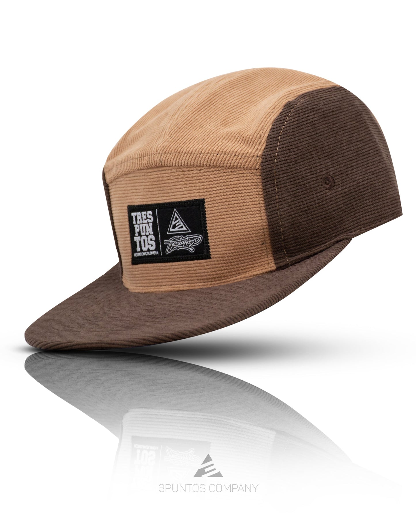 Gorra 5 Paneles Café oscuro - Café claro Pana - 3PUNTOS