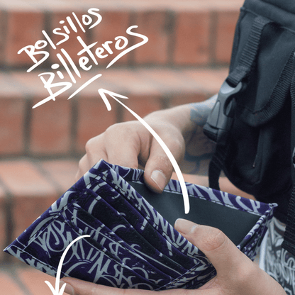 Billetera Clasic Graffiti Morada