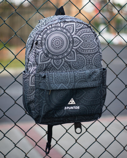 Morral Clásico 3Puntos Mándalas Blancas