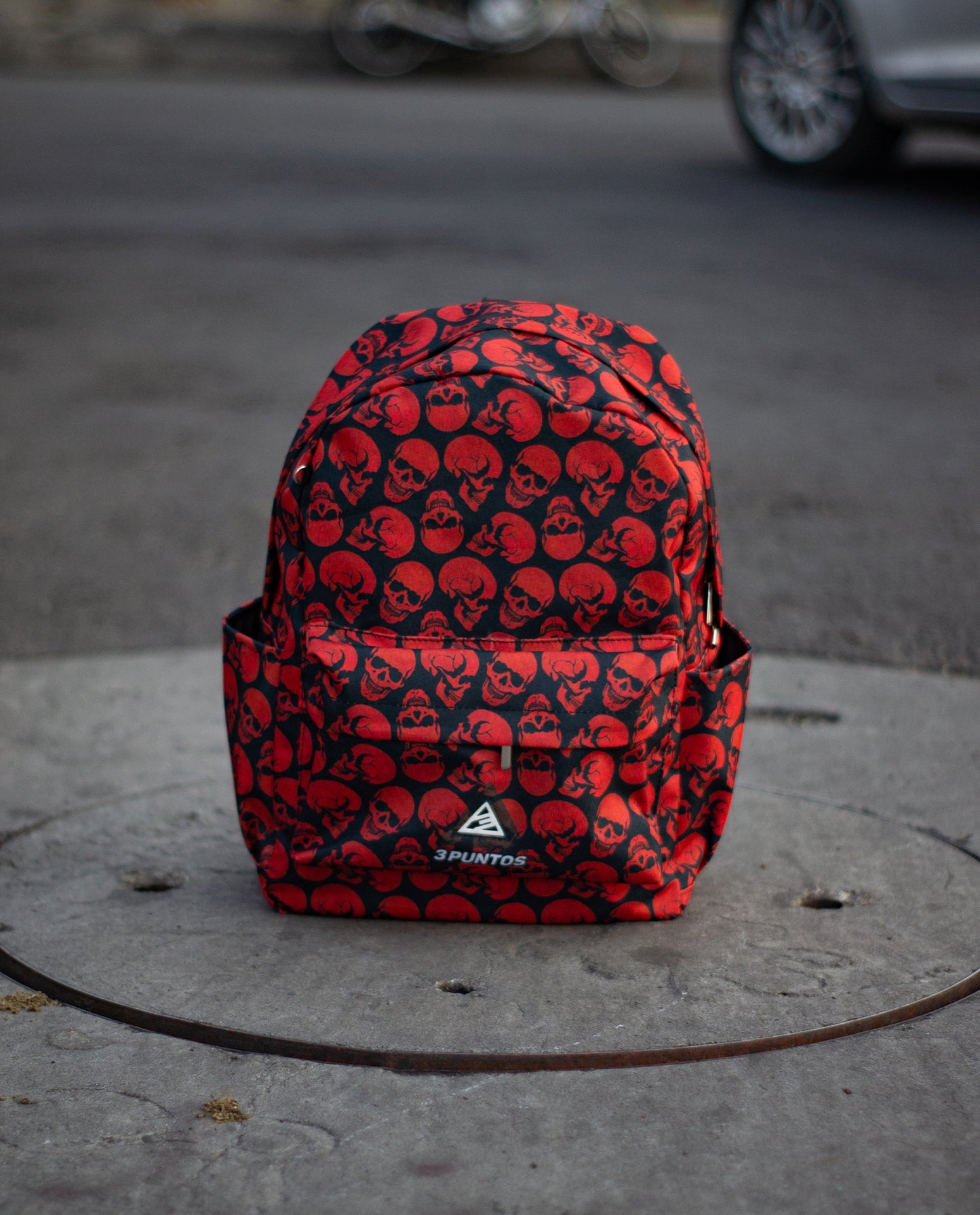 Morral Clásico Calaveras Rojas