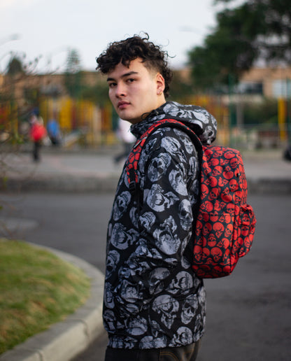 Morral Clásico Calaveras Rojas
