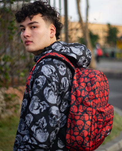 Morral Clásico Calaveras Rojas
