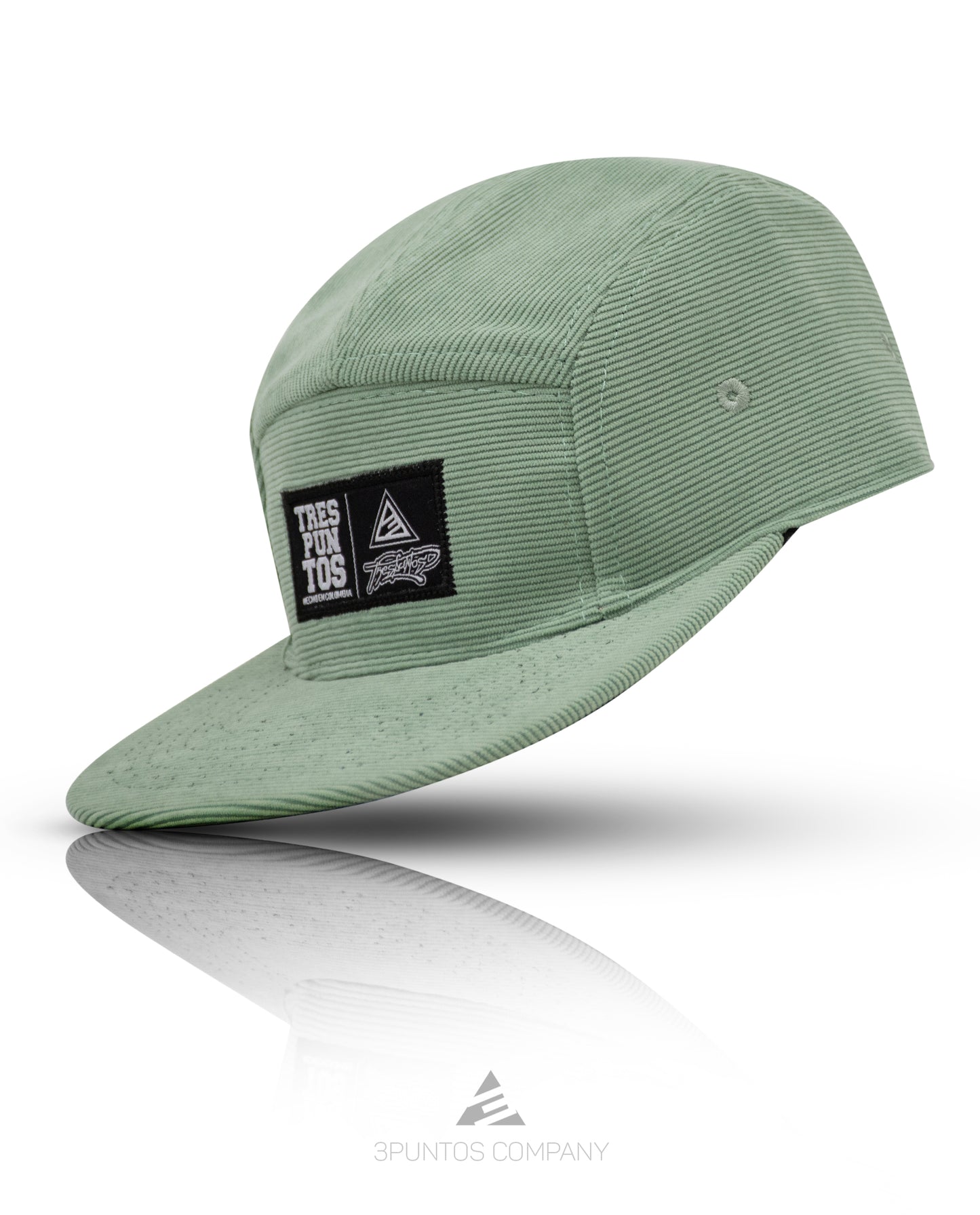 Gorra 5 Paneles Menta Pana