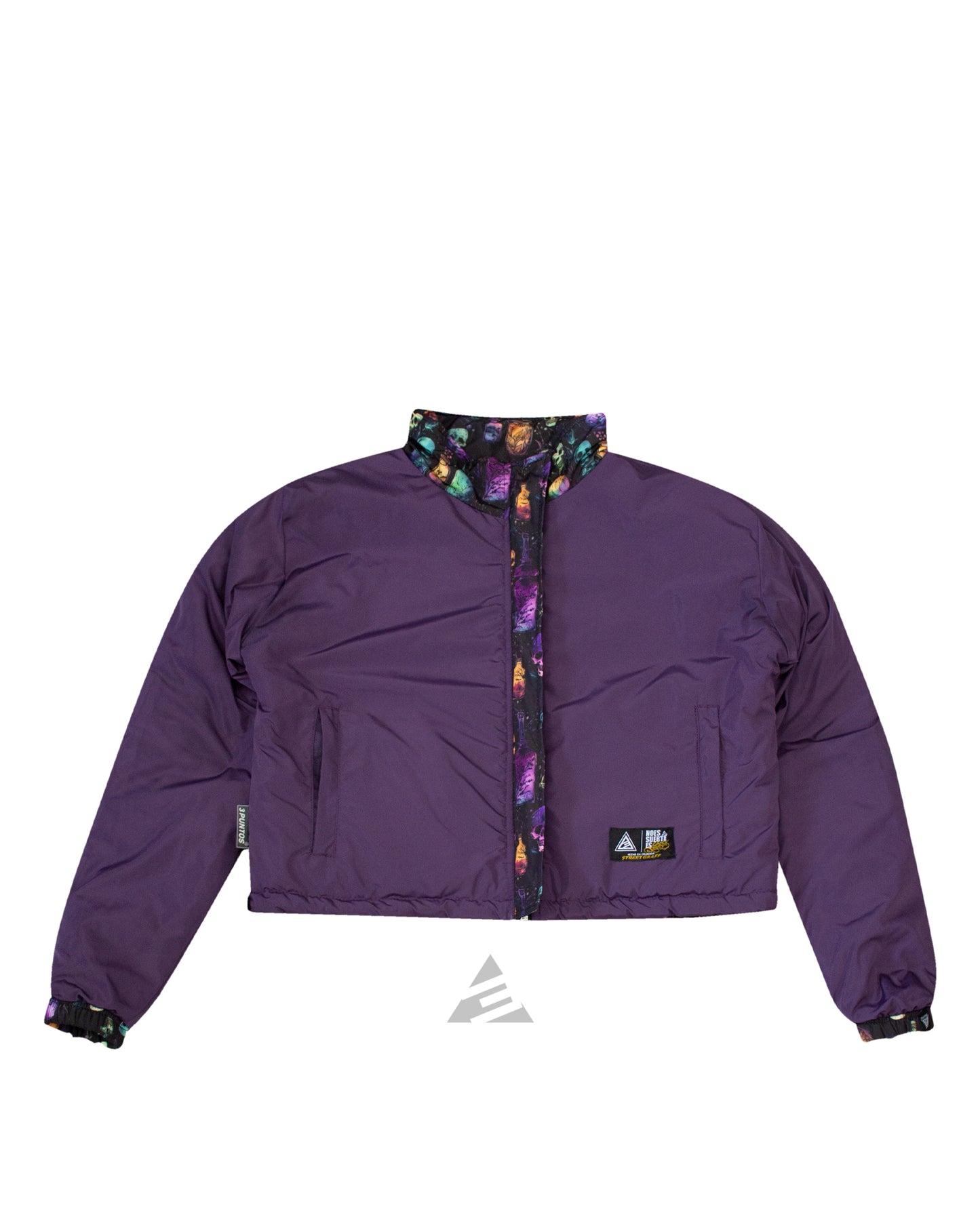 Chaqueta Mujer Doble Faz Acolchada -  Calaveras