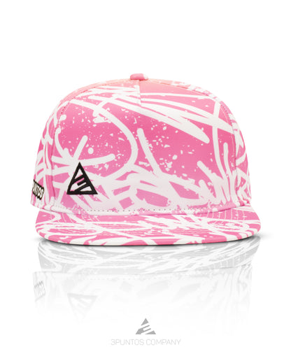 Gorra Plana - Graffiti Rosa