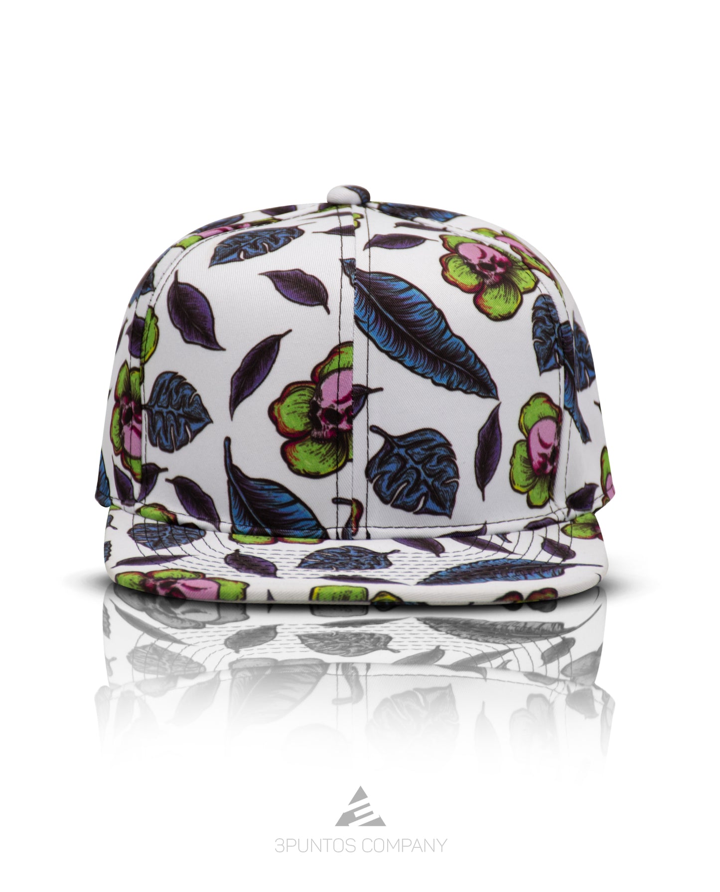 Gorra Plana - Skull Leaves