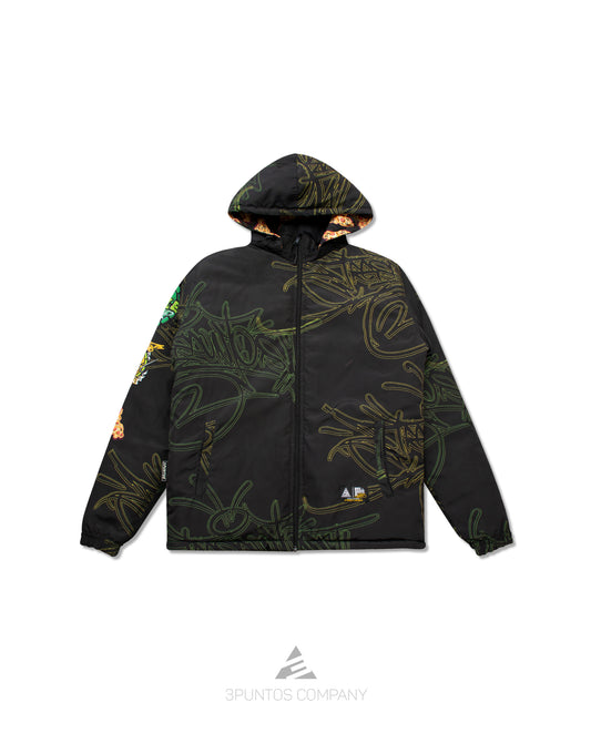 Chaqueta Doble Faz Puff - Tortugas ninja