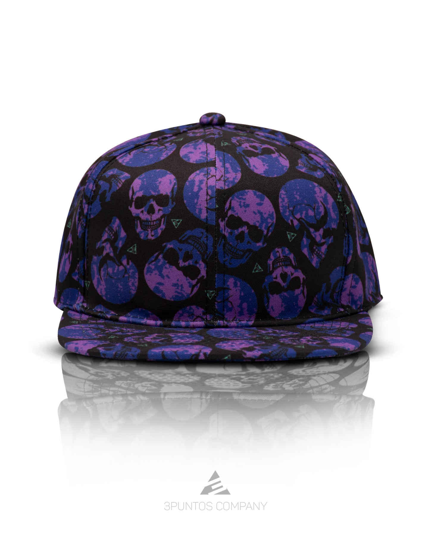 Gorra Plana Calaveras Clásicas Morada