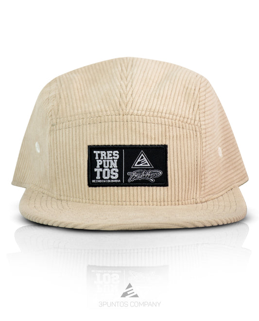 Gorra 5 Paneles Beige Pana