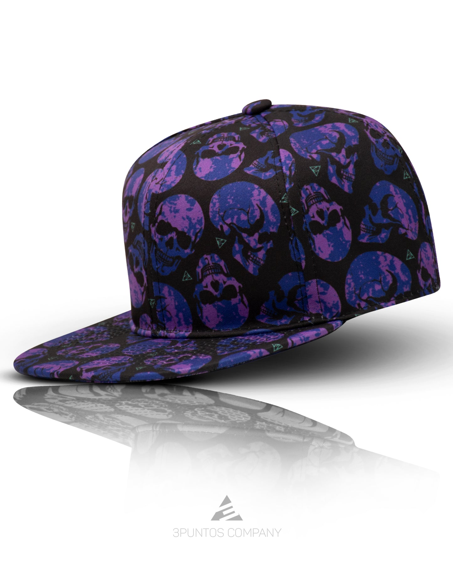 Gorra Plana Calaveras Clásicas Morada