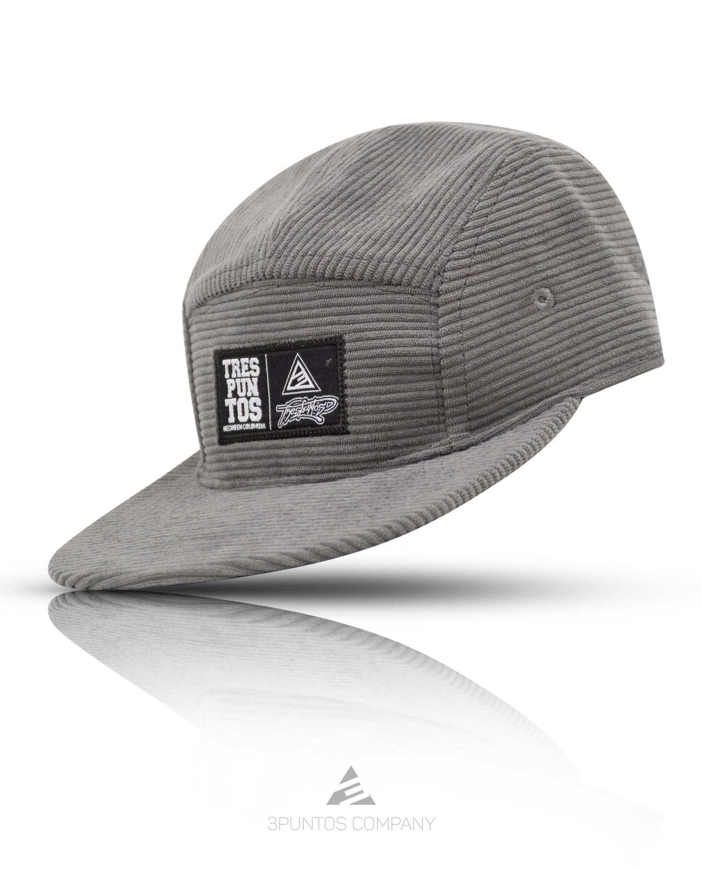 Gorra 5 Paneles Gris Pana