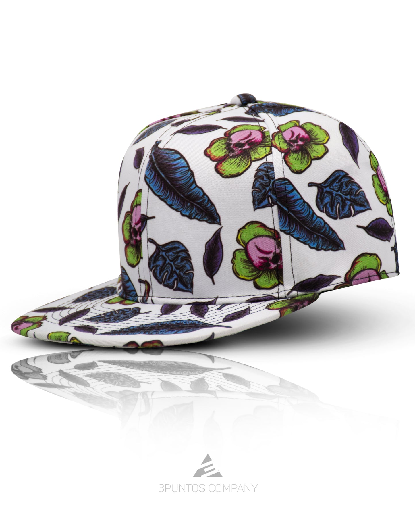 Gorra Plana - Skull Leaves