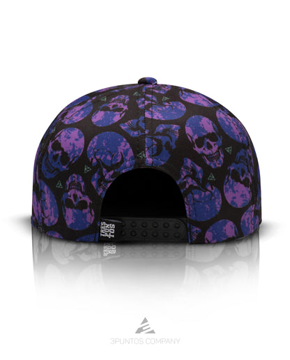 Gorra Plana Calaveras Clásicas Morada