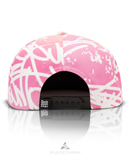 Gorra Plana - Graffiti Rosa