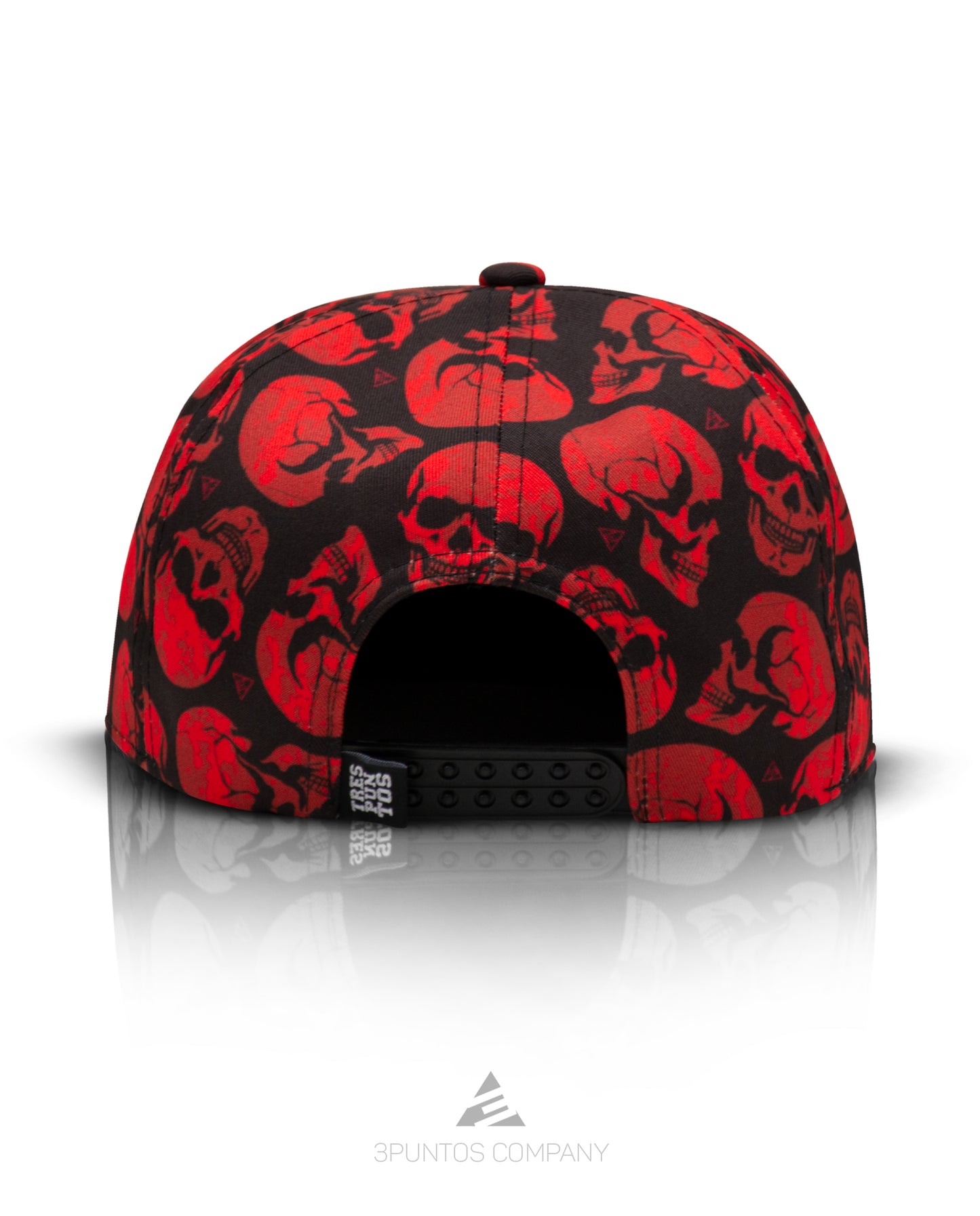 Gorra Plana Calaveras Clásicas Roja