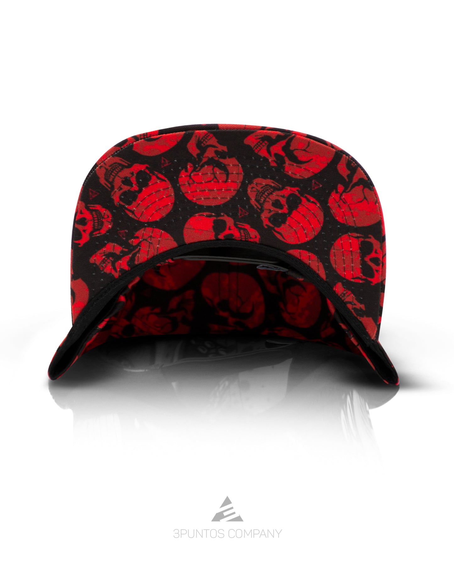 Gorra Plana Calaveras Clásicas Roja