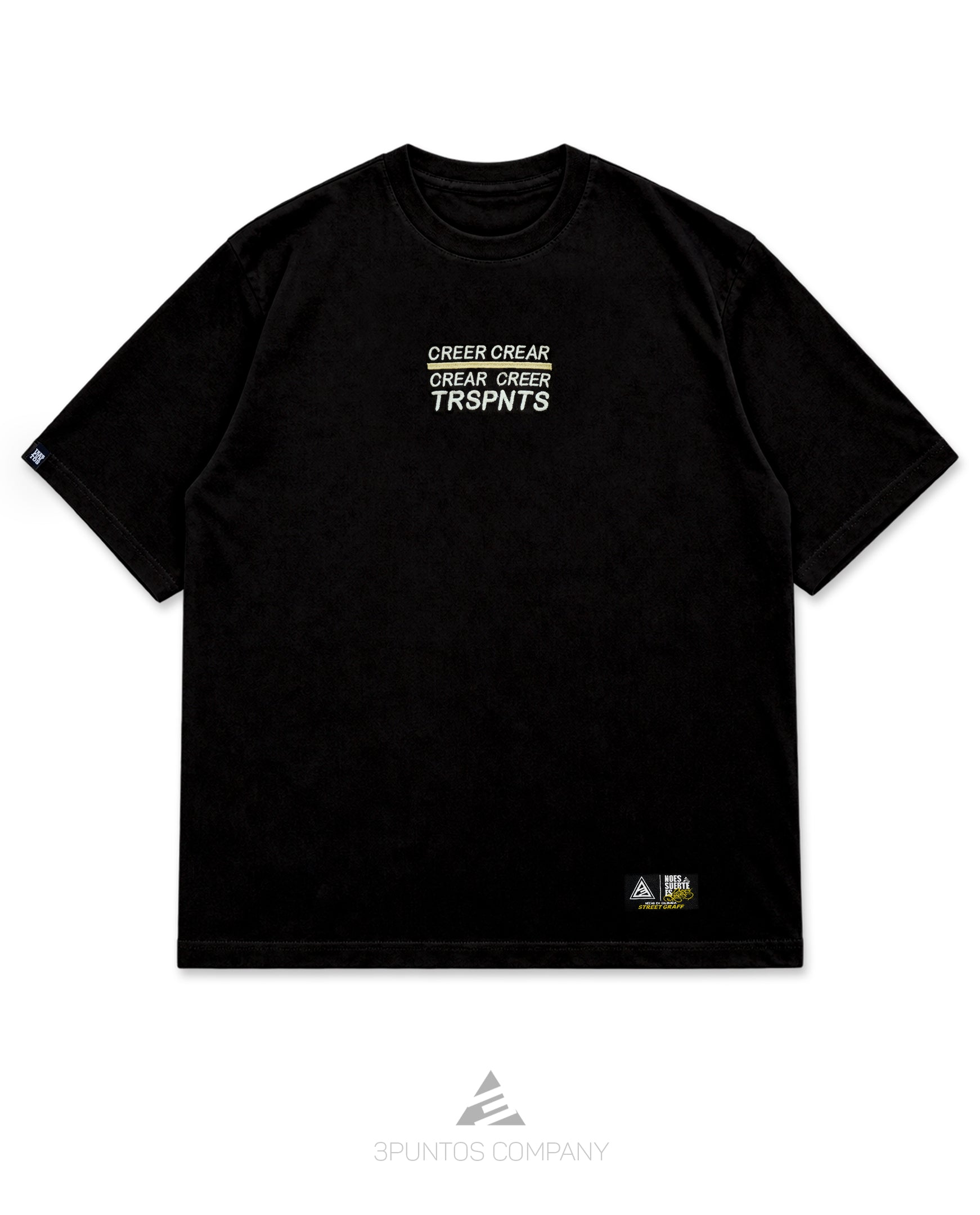 Camiseta Oversized - Oscuridad Bordada