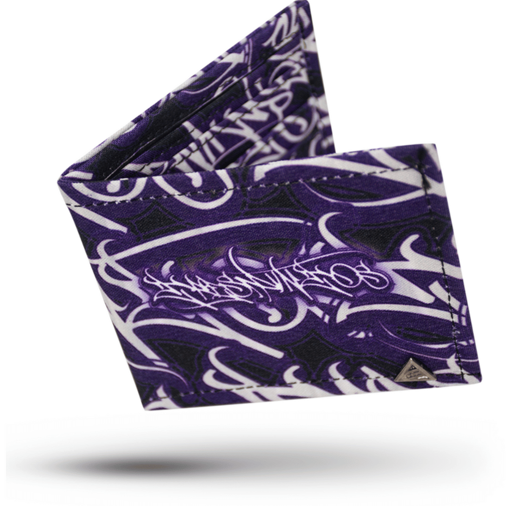 Billetera Clasic Graffiti Morada - 3PUNTOS