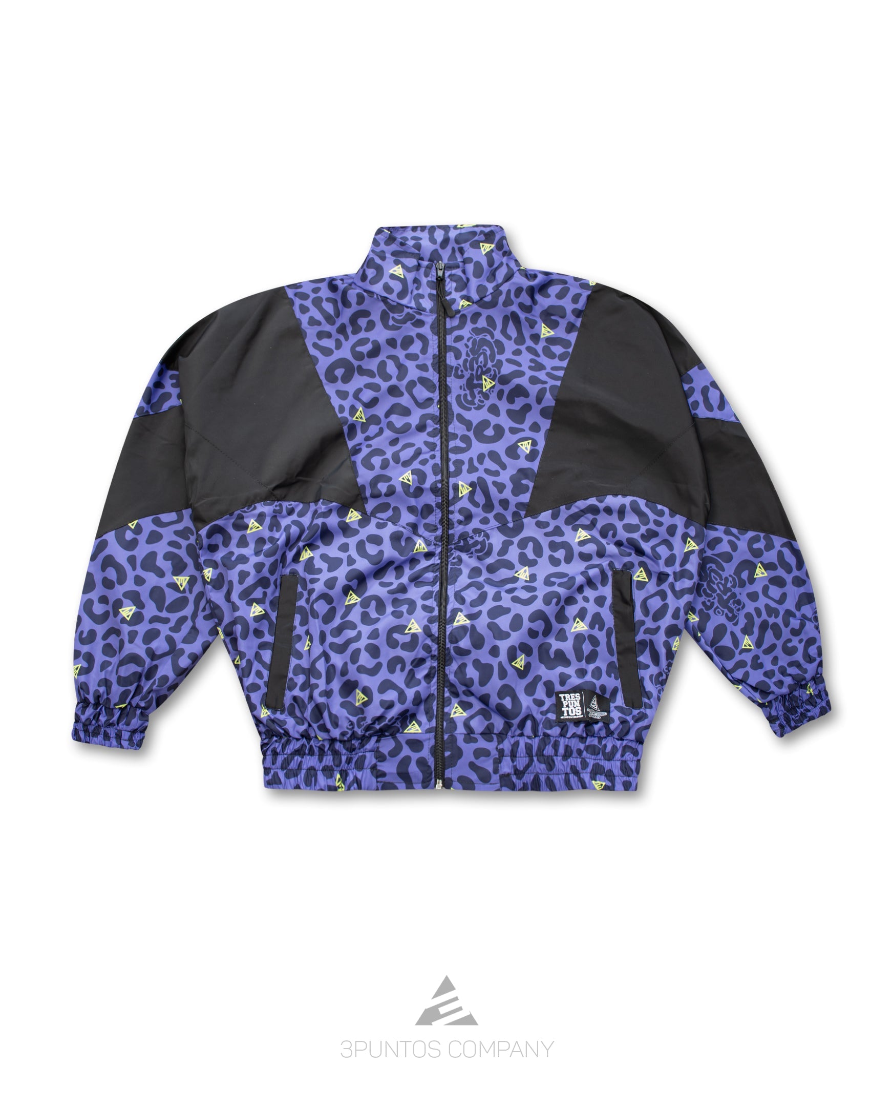 Chaqueta Crop Top Leopardo - Negro Mujer - 3PUNTOS
