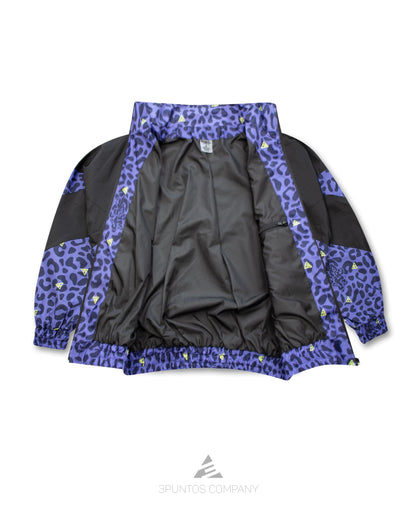 Chaqueta Crop Top Leopardo - Negro Mujer - 3PUNTOS