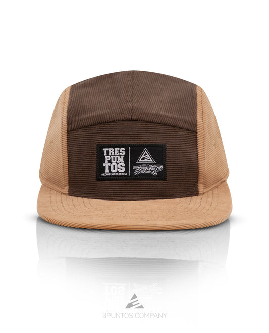 Gorra 5 Paneles Café claro - Café oscuro Pana - 3PUNTOS