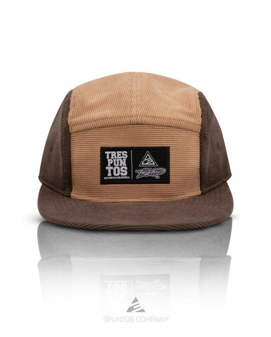 Gorra 5 Paneles Café oscuro - Café claro Pana - 3PUNTOS