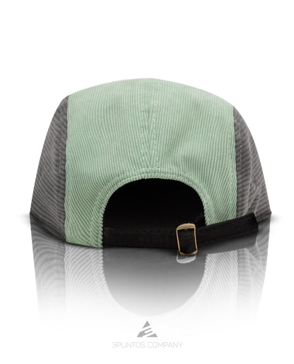 Gorra 5 Paneles Gris - Menta Pana - 3PUNTOS