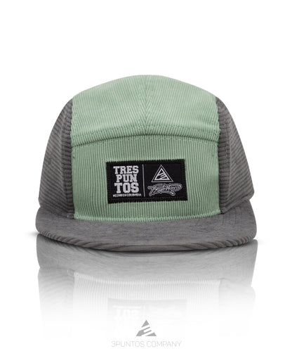 Gorra 5 Paneles Gris - Menta Pana - 3PUNTOS