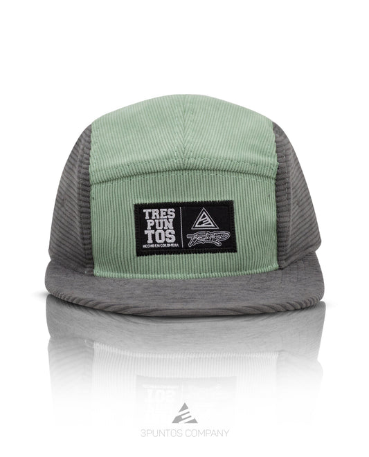 Gorra 5 Paneles Gris - Menta Pana - 3PUNTOS