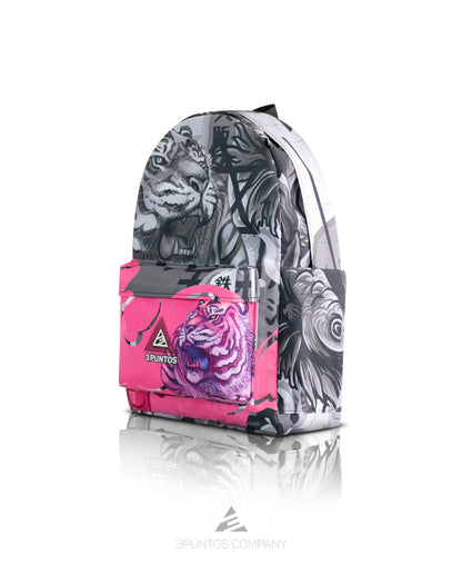Morral Fusión Tigre Lila - Gris - 3PUNTOS